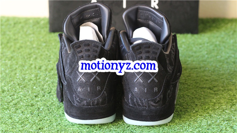 Authentic Kaws x Air Jordan 4 Cool Black